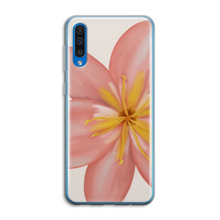 Pink Ellila Flower: Samsung Galaxy A50 Transparant Hoesje