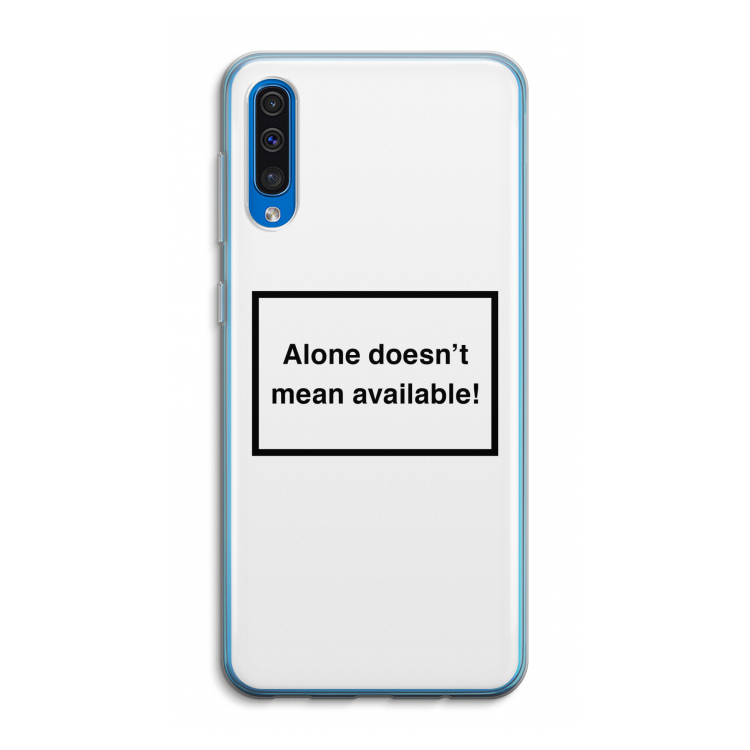 Alone: Samsung Galaxy A50 Transparant Hoesje