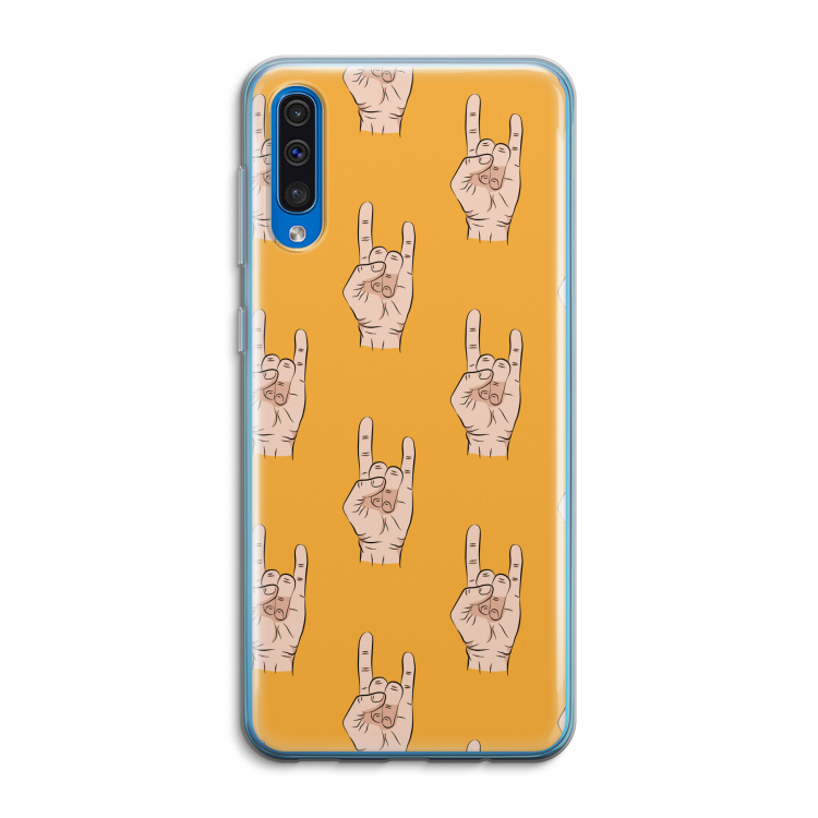 Rock: Samsung Galaxy A50 Transparant Hoesje
