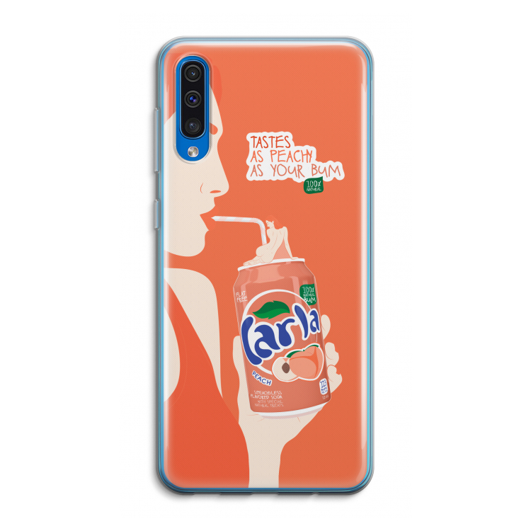Peach please!: Samsung Galaxy A50 Transparant Hoesje