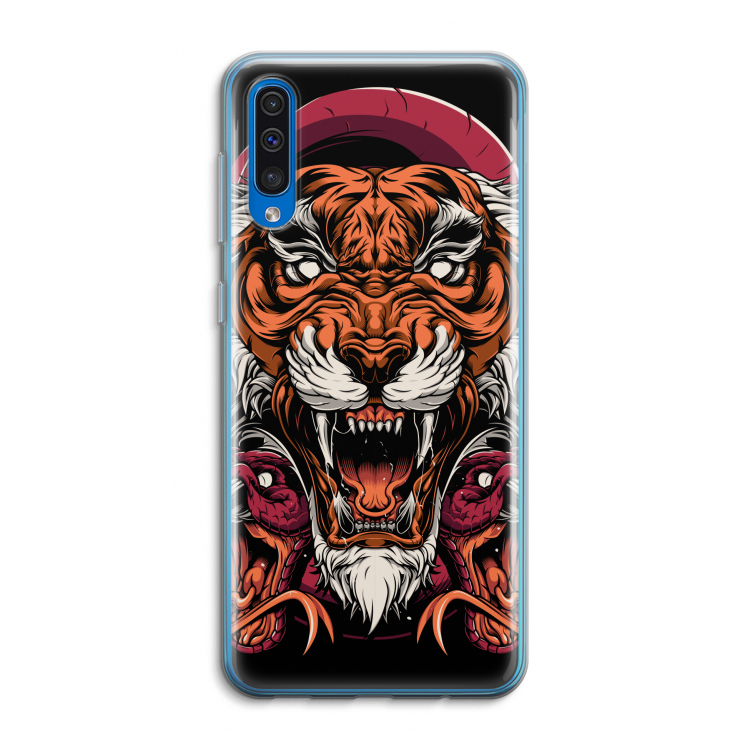 Tiger and Rattlesnakes: Samsung Galaxy A50 Transparant Hoesje