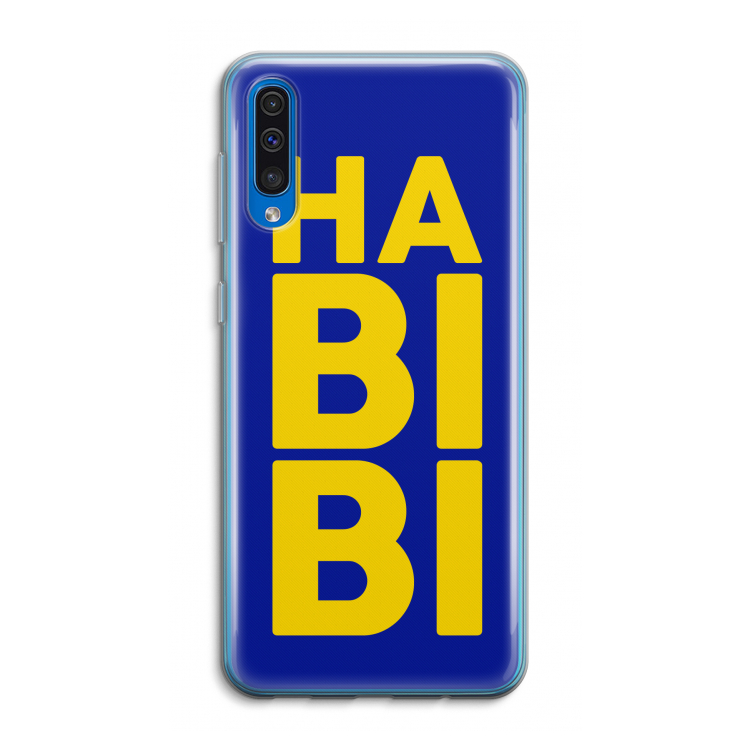 Habibi Blue: Samsung Galaxy A50 Transparant Hoesje