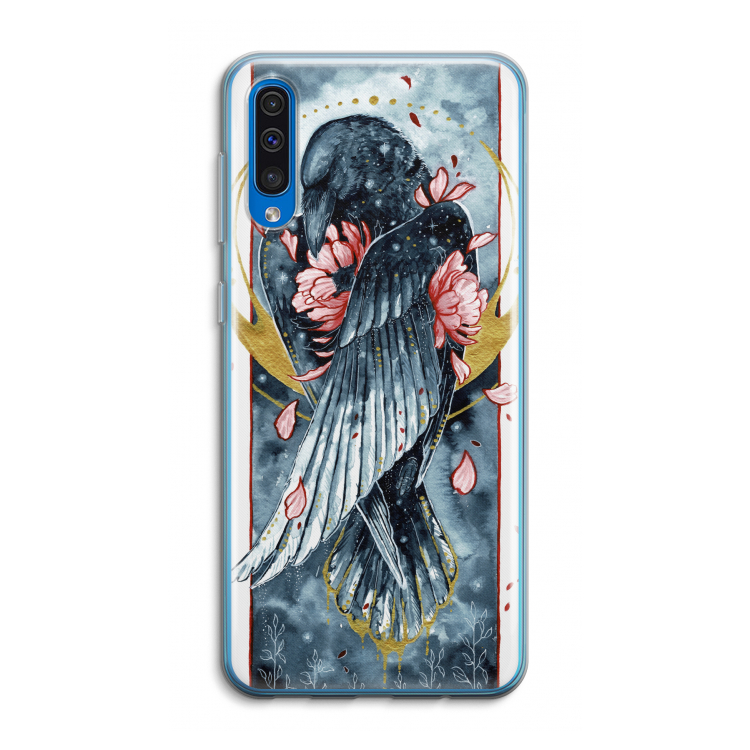 Golden Raven: Samsung Galaxy A50 Transparant Hoesje