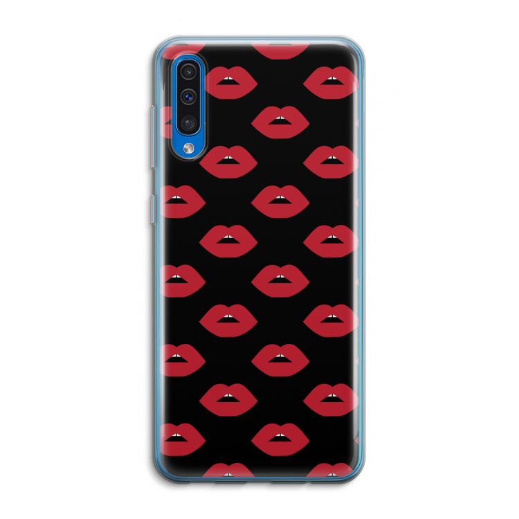 Lips: Samsung Galaxy A50 Transparant Hoesje