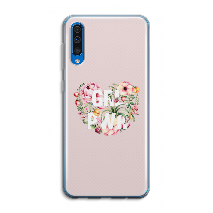 GRL PWR Flower: Samsung Galaxy A50 Transparant Hoesje