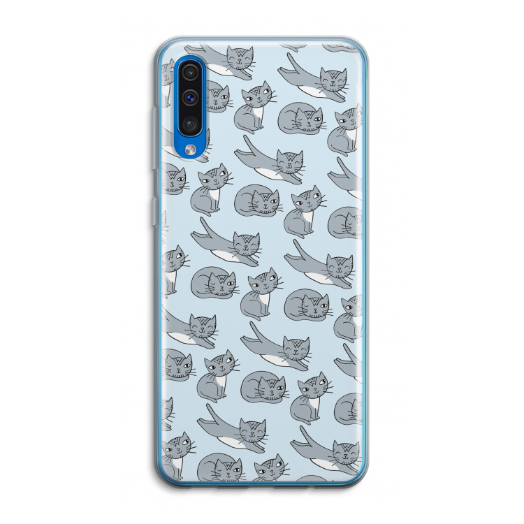 Poezen: Samsung Galaxy A50 Transparant Hoesje