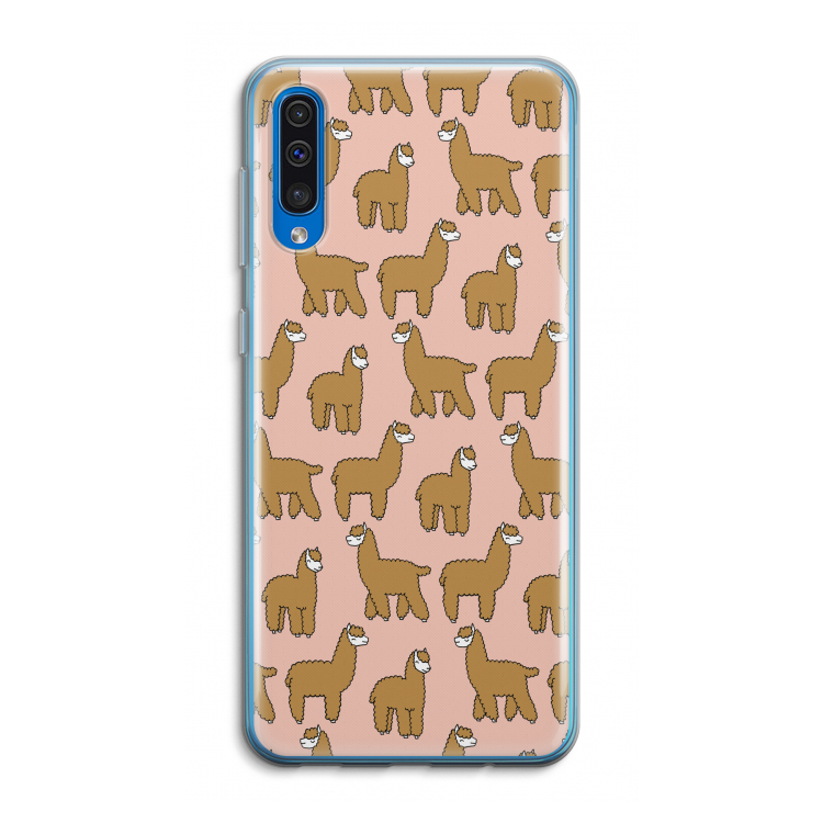Alpacas: Samsung Galaxy A50 Transparant Hoesje