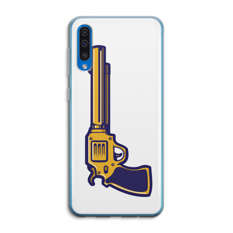 Pew Pew Pew: Samsung Galaxy A50 Transparant Hoesje