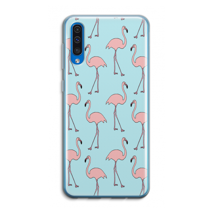 Anything Flamingoes: Samsung Galaxy A50 Transparant Hoesje