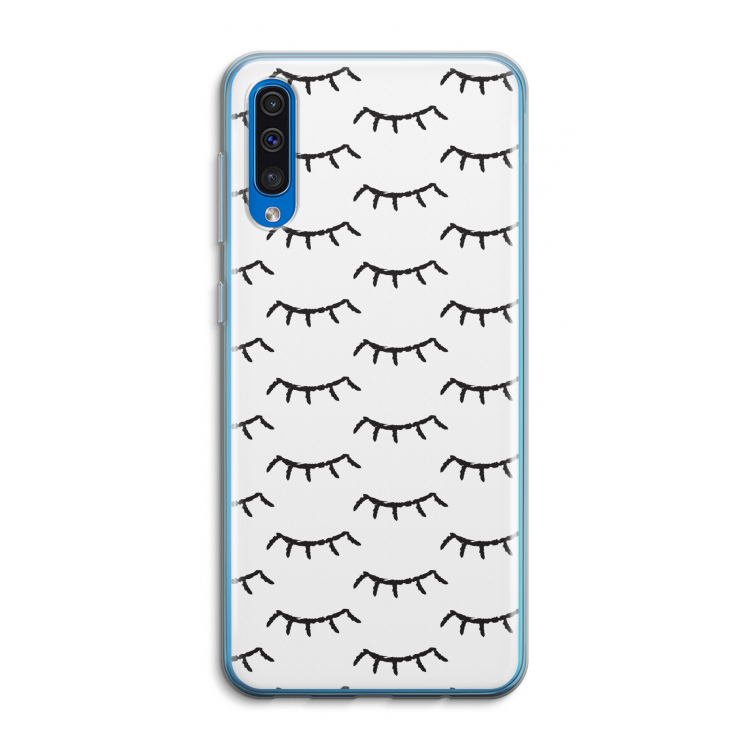 Wimpers: Samsung Galaxy A50 Transparant Hoesje