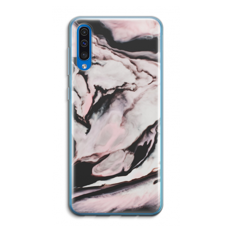 Roze stroom: Samsung Galaxy A50 Transparant Hoesje