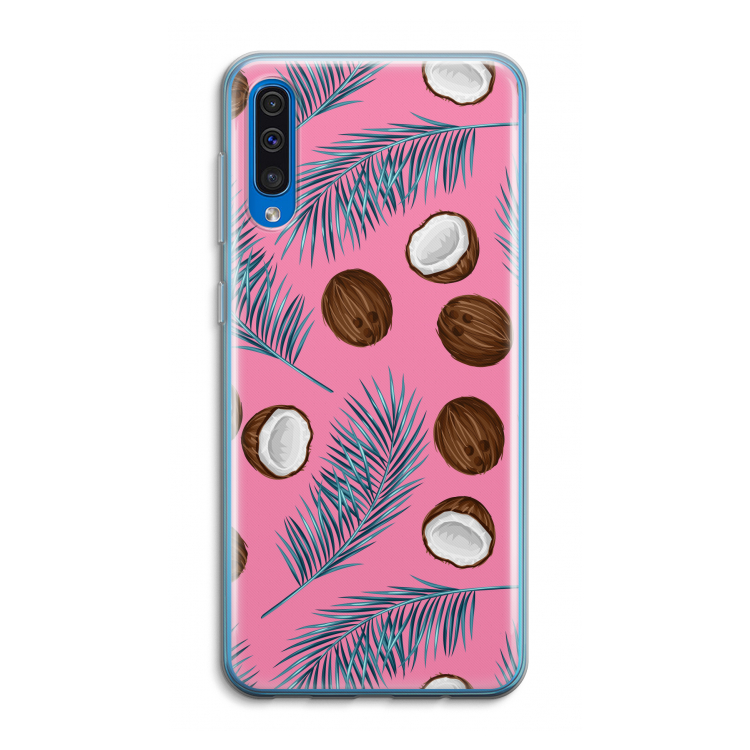 Kokosnoot roze: Samsung Galaxy A50 Transparant Hoesje