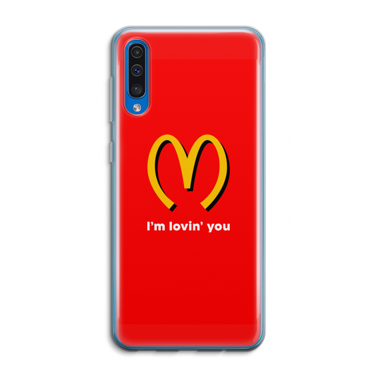 I'm lovin' you: Samsung Galaxy A50 Transparant Hoesje