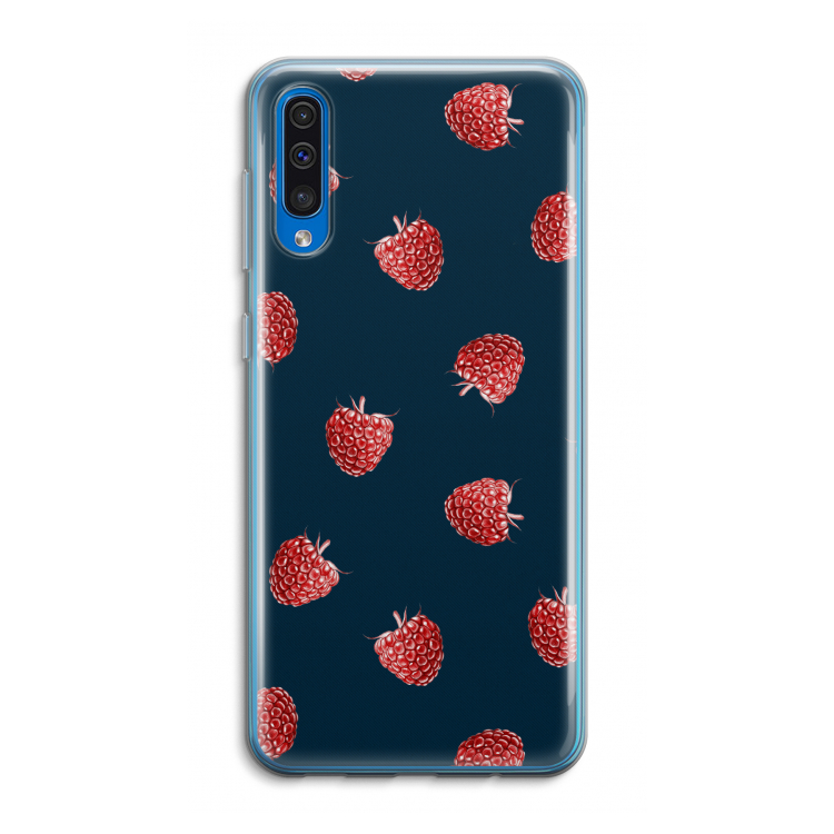 Framboosjes: Samsung Galaxy A50 Transparant Hoesje