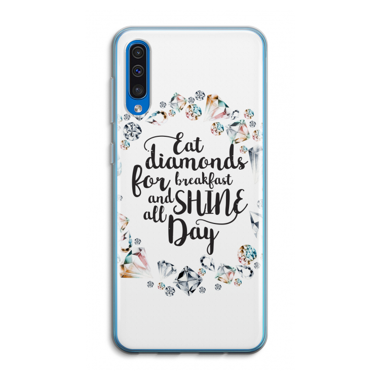 Diamonds: Samsung Galaxy A50 Transparant Hoesje