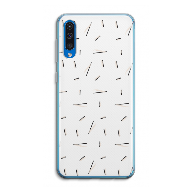 Hipster stripes: Samsung Galaxy A50 Transparant Hoesje