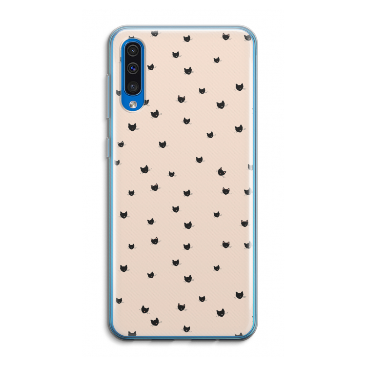 Kleine kattenkopjes: Samsung Galaxy A50 Transparant Hoesje