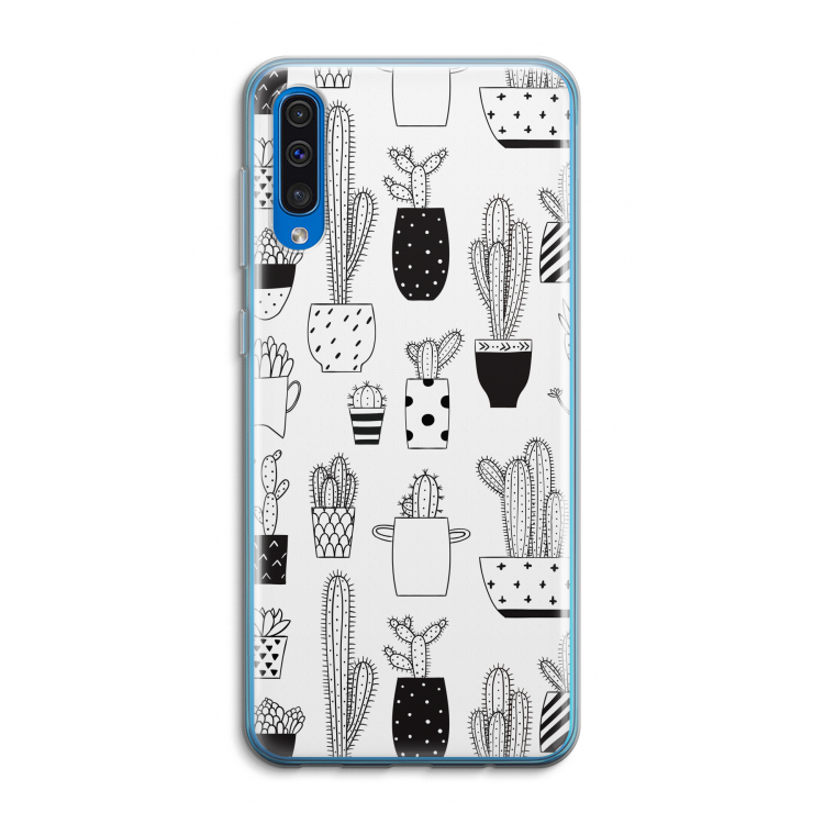 Cactusmotief: Samsung Galaxy A50 Transparant Hoesje