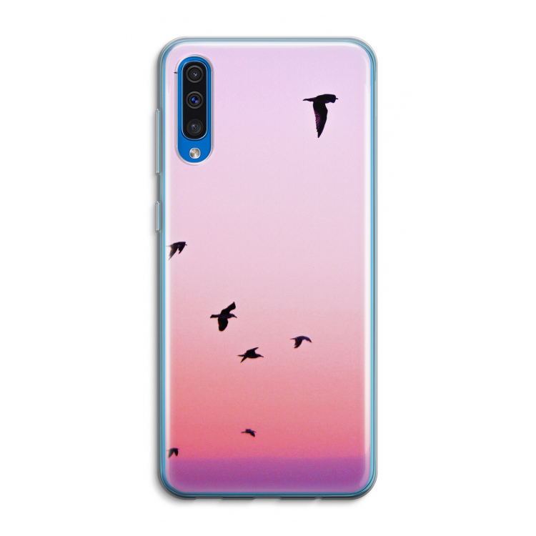 Fly away: Samsung Galaxy A50 Transparant Hoesje