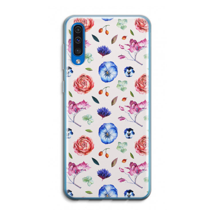 Bloemetjes: Samsung Galaxy A50 Transparant Hoesje