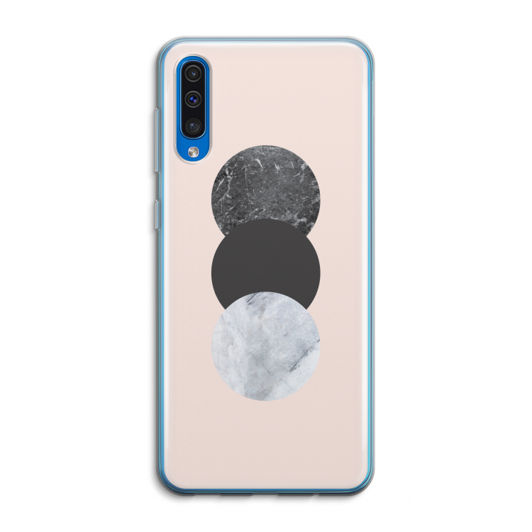 Marmeren cirkels: Samsung Galaxy A50 Transparant Hoesje