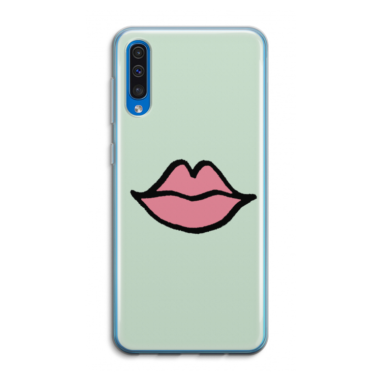 Kusje: Samsung Galaxy A50 Transparant Hoesje