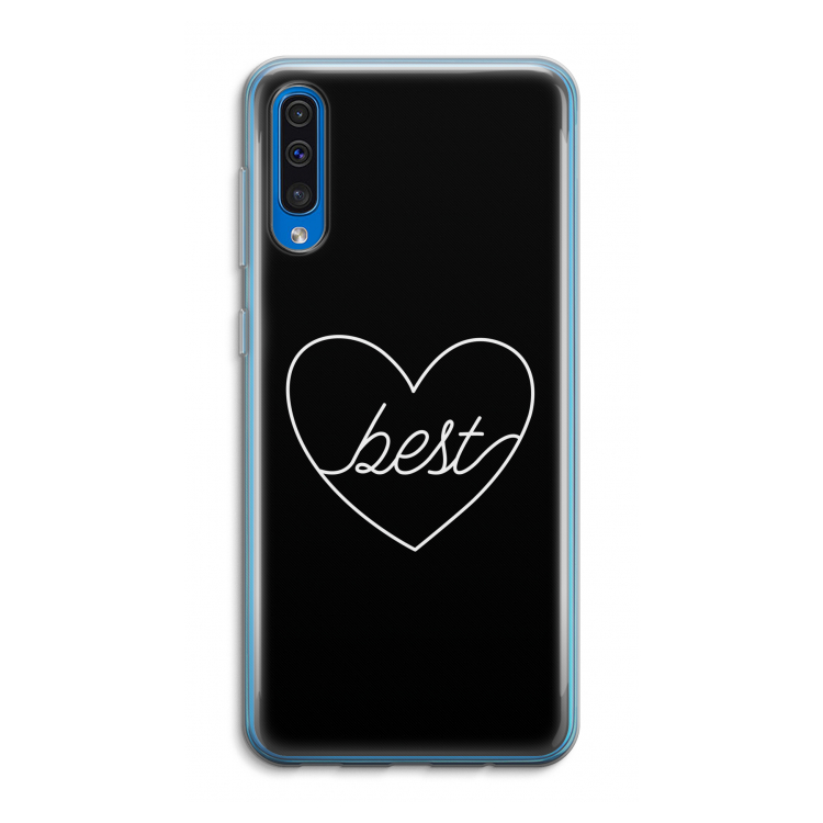 Best heart black: Samsung Galaxy A50 Transparant Hoesje