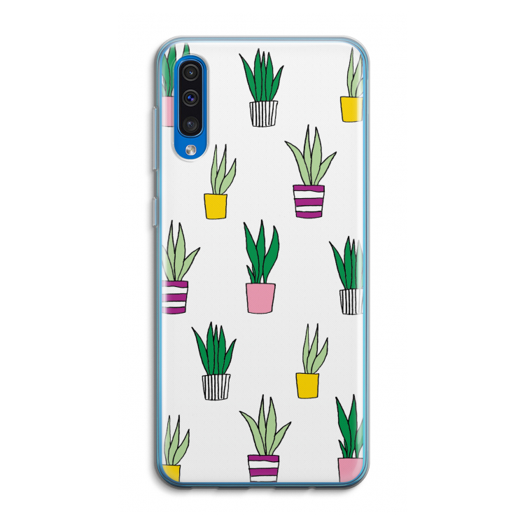 Sanseveria: Samsung Galaxy A50 Transparant Hoesje