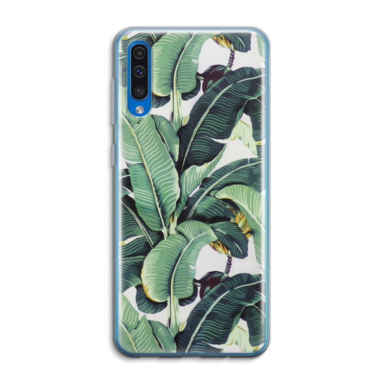 Bananenbladeren: Samsung Galaxy A50 Transparant Hoesje