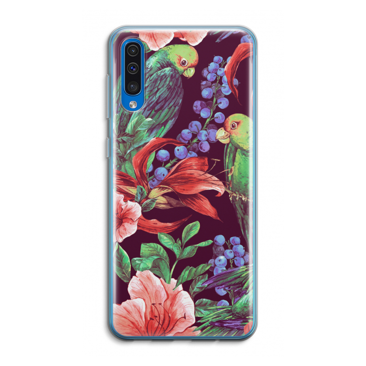 Papegaaien: Samsung Galaxy A50 Transparant Hoesje