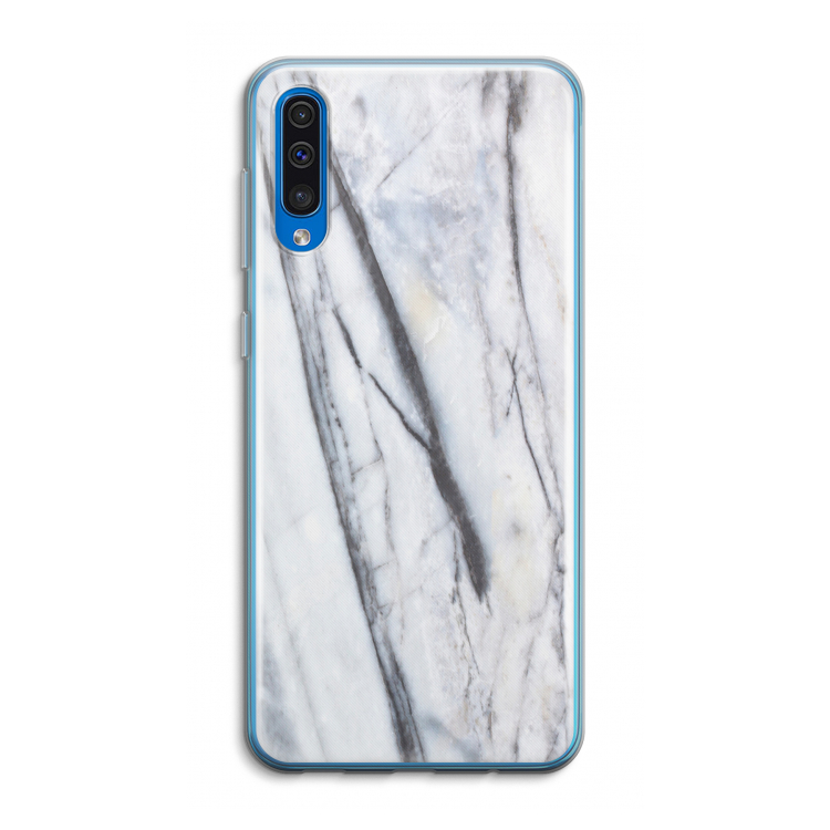 Gestreepte marmer: Samsung Galaxy A50 Transparant Hoesje