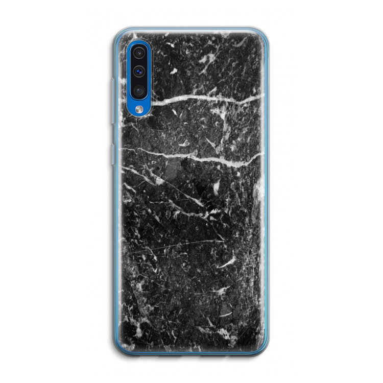 Zwart marmer: Samsung Galaxy A50 Transparant Hoesje