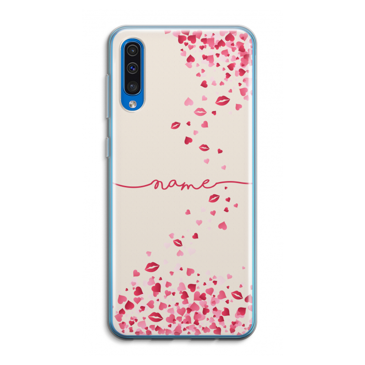 Hartjes en kusjes: Samsung Galaxy A50 Transparant Hoesje
