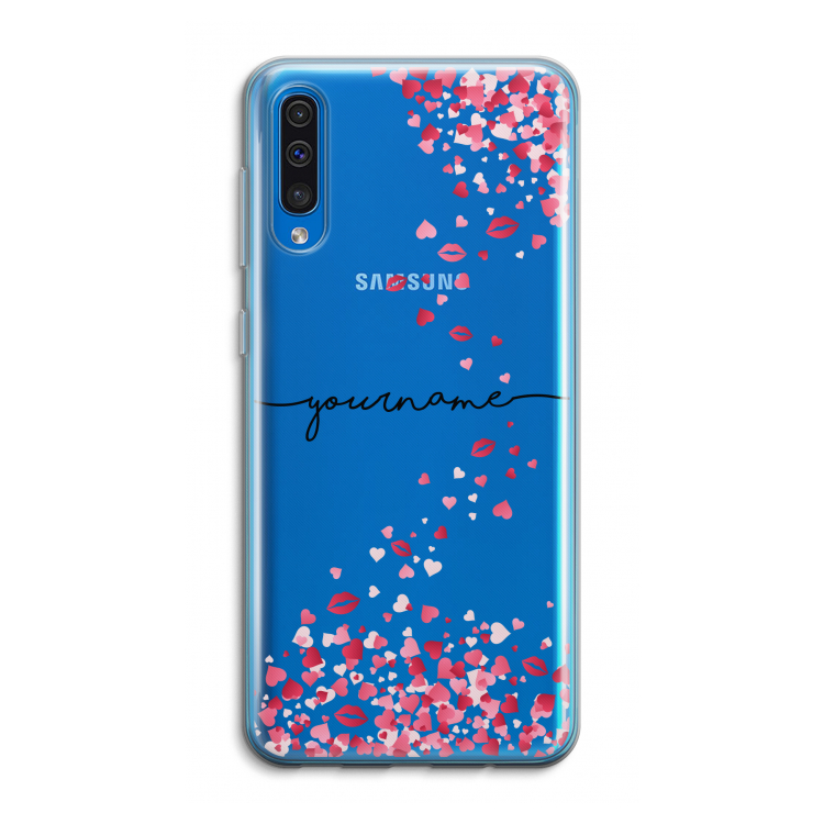 Hartjes en kusjes: Samsung Galaxy A50 Transparant Hoesje