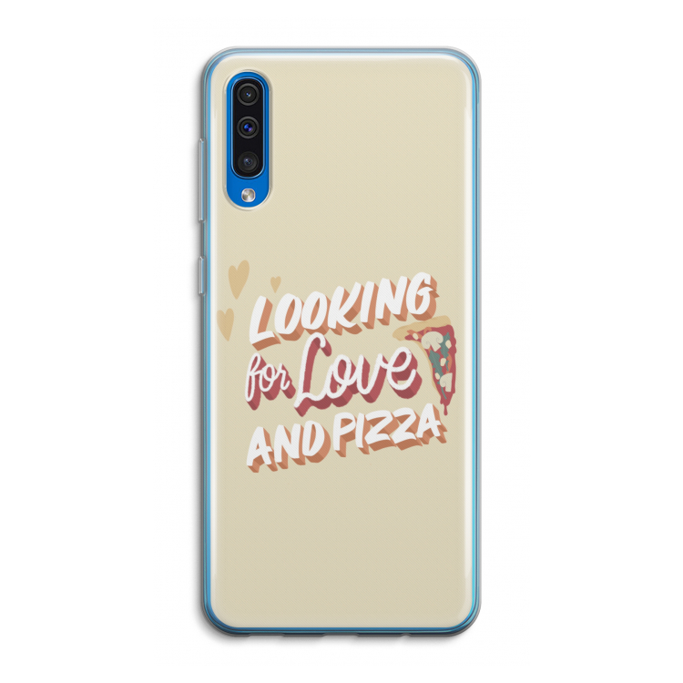 Pizza is the answer: Samsung Galaxy A50 Transparant Hoesje