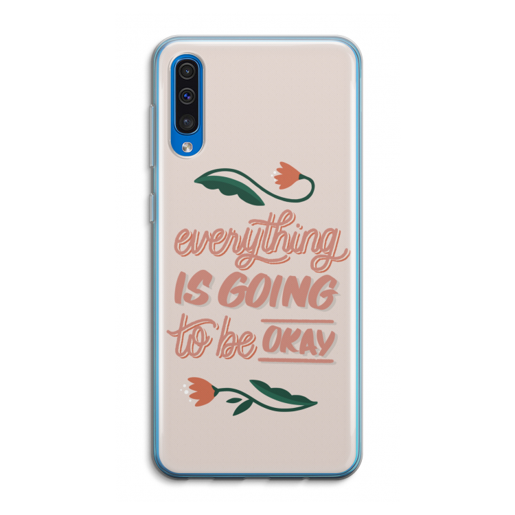 Optimistic flower girl: Samsung Galaxy A50 Transparant Hoesje