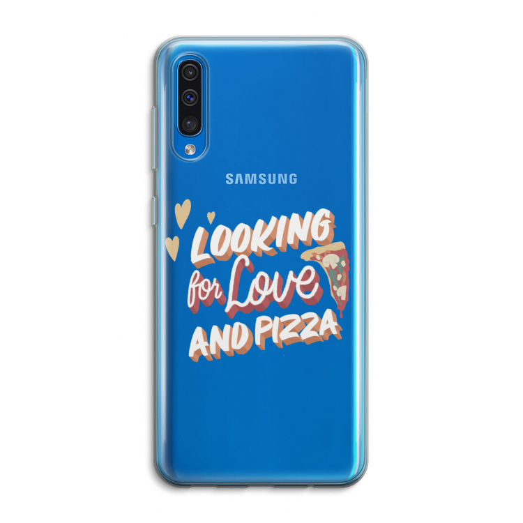 Pizza is the answer: Samsung Galaxy A50 Transparant Hoesje
