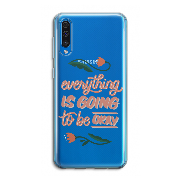 Optimistic flower girl: Samsung Galaxy A50 Transparant Hoesje