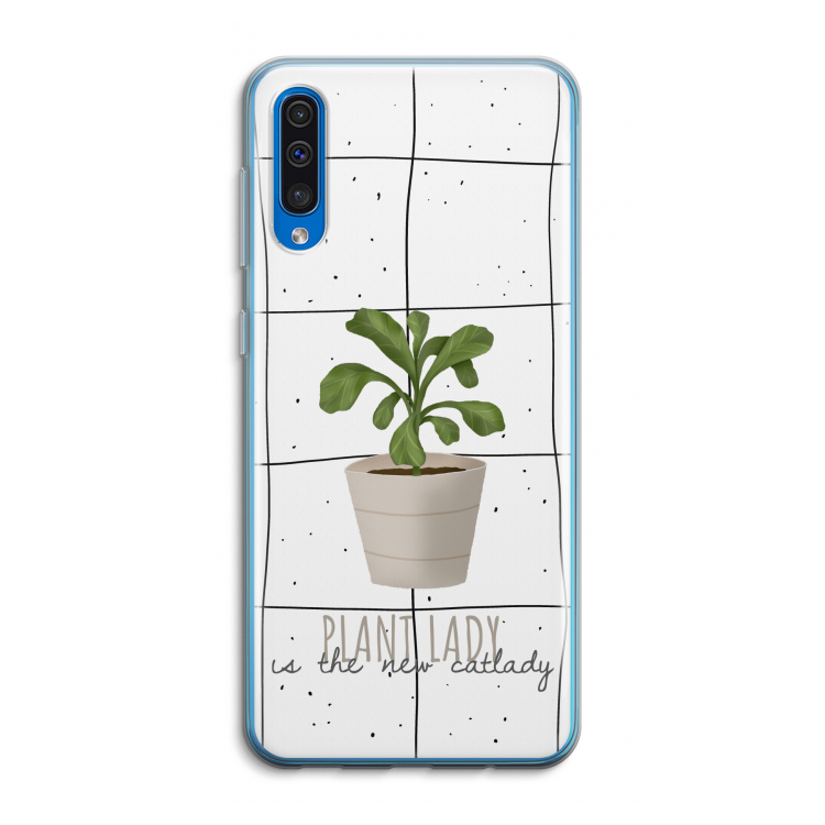 Kamerplant op vensterruit: Samsung Galaxy A50 Transparant Hoesje