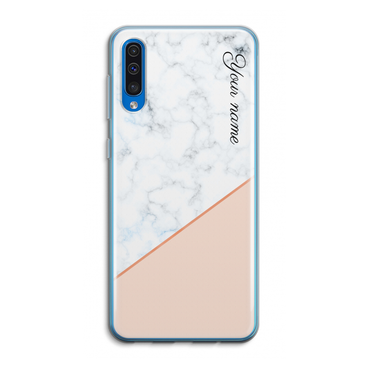 Marmer in stijl: Samsung Galaxy A50 Transparant Hoesje