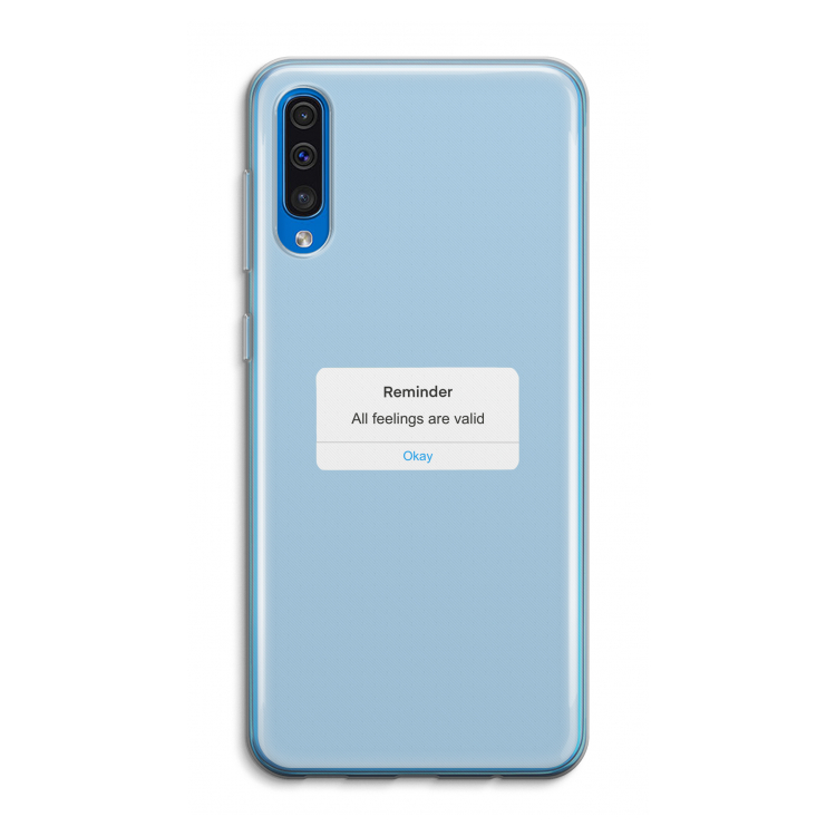 Reminder: Samsung Galaxy A50 Transparant Hoesje