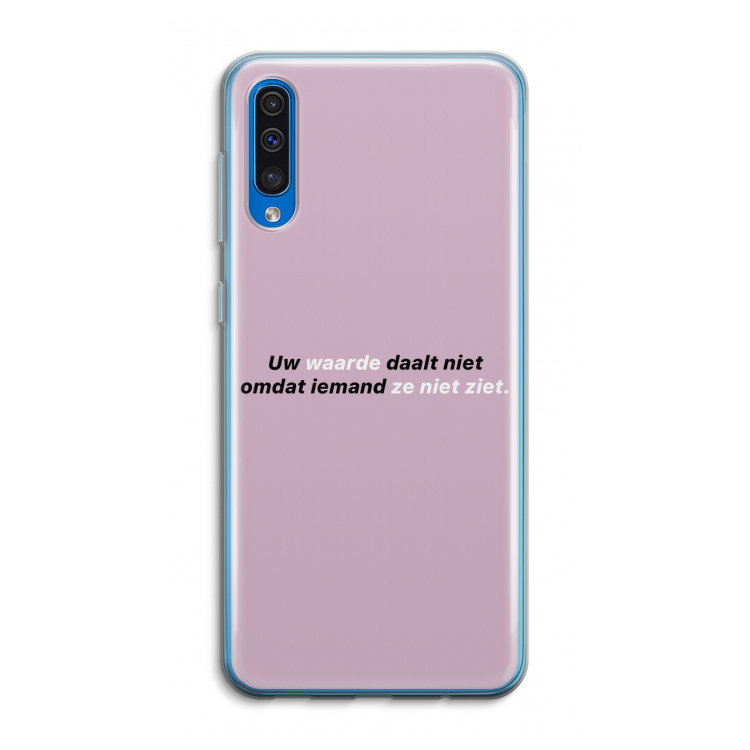 uw waarde daalt niet: Samsung Galaxy A50 Transparant Hoesje