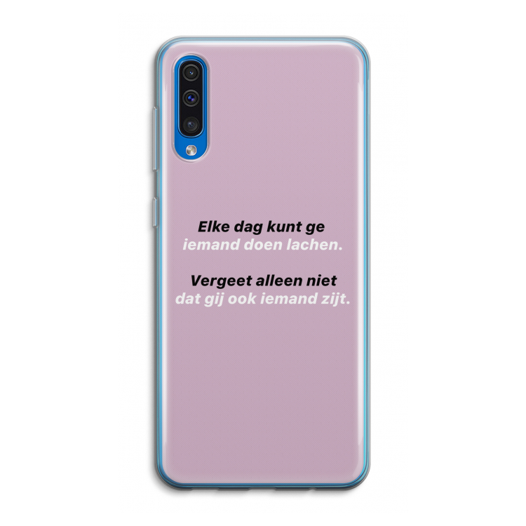 gij zijt ook iemand: Samsung Galaxy A50 Transparant Hoesje
