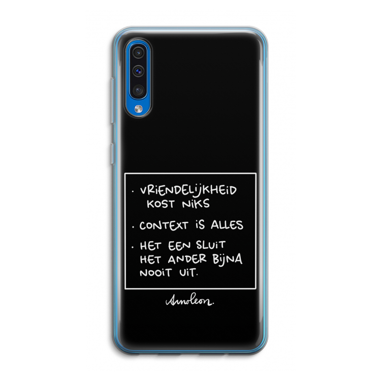 Mijn Motto's: Samsung Galaxy A50 Transparant Hoesje