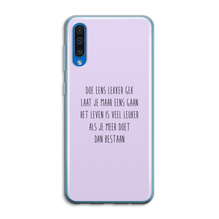 Gek: Samsung Galaxy A50 Transparant Hoesje