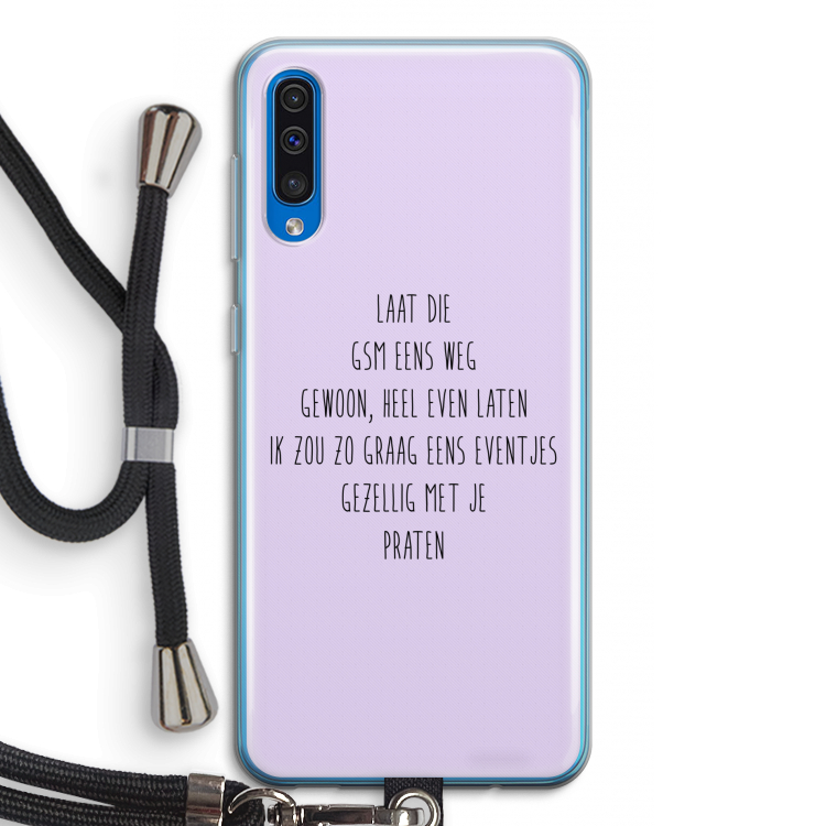 GSM: Samsung Galaxy A50 Transparant Hoesje met koord