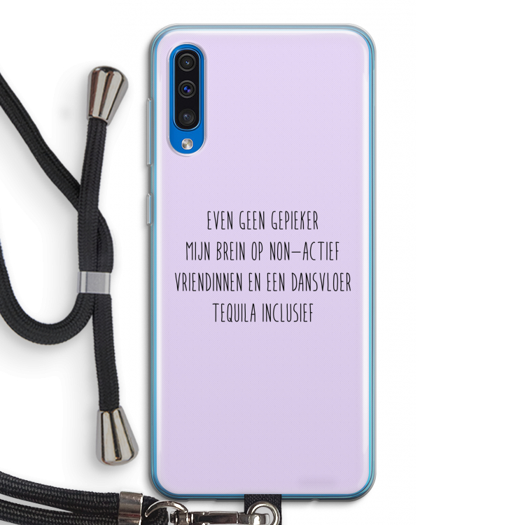 Tequila: Samsung Galaxy A50 Transparant Hoesje met koord