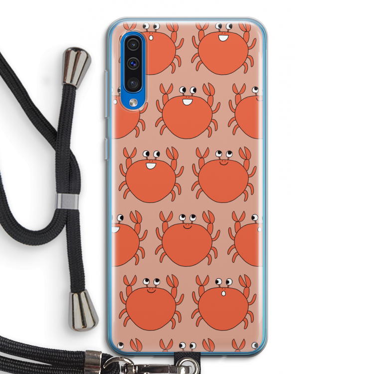 Krab: Samsung Galaxy A50 Transparant Hoesje met koord