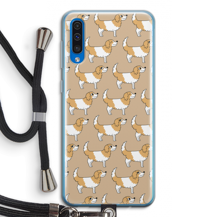 Doggy: Samsung Galaxy A50 Transparant Hoesje met koord