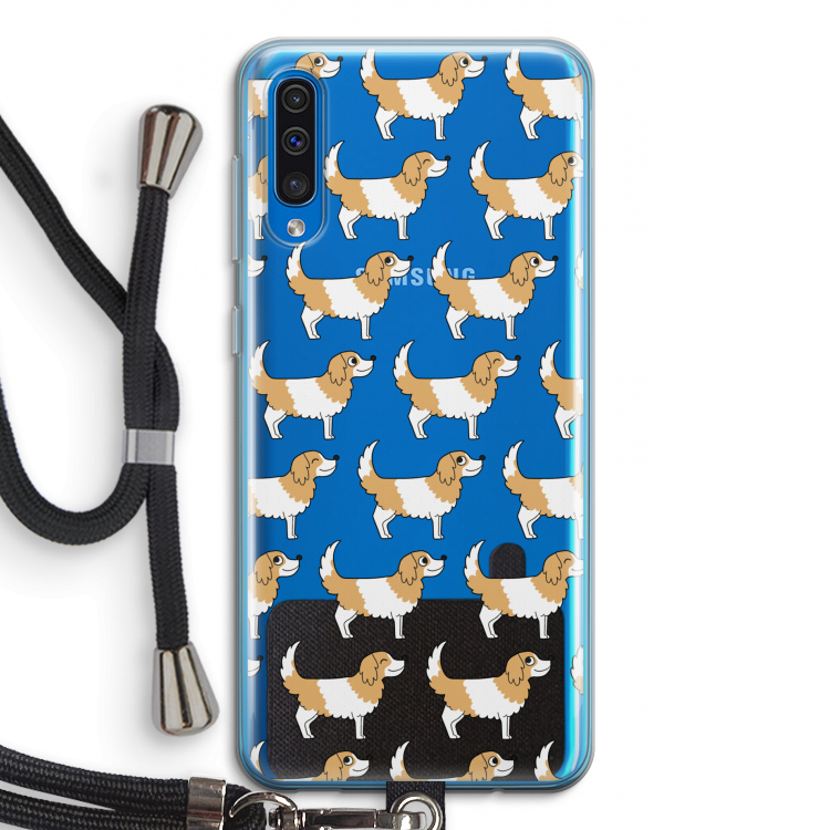 Doggy: Samsung Galaxy A50 Transparant Hoesje met koord